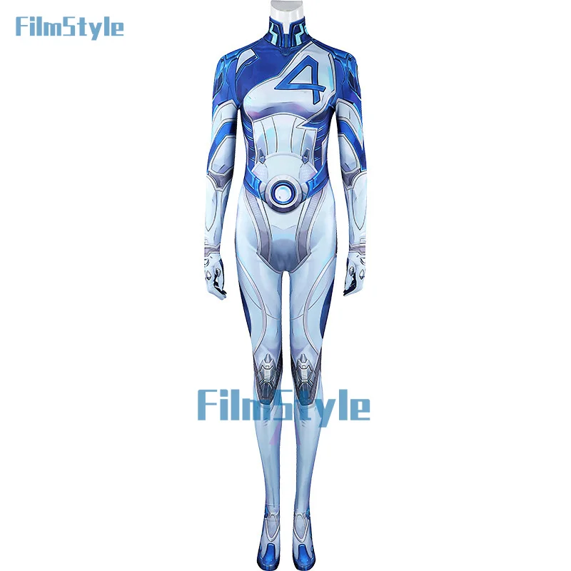 The Fantastic Four First Steps Invisible Woman Cosplay Costume Uniform Halloween Carnival Party Christmas Play Role Clothes
