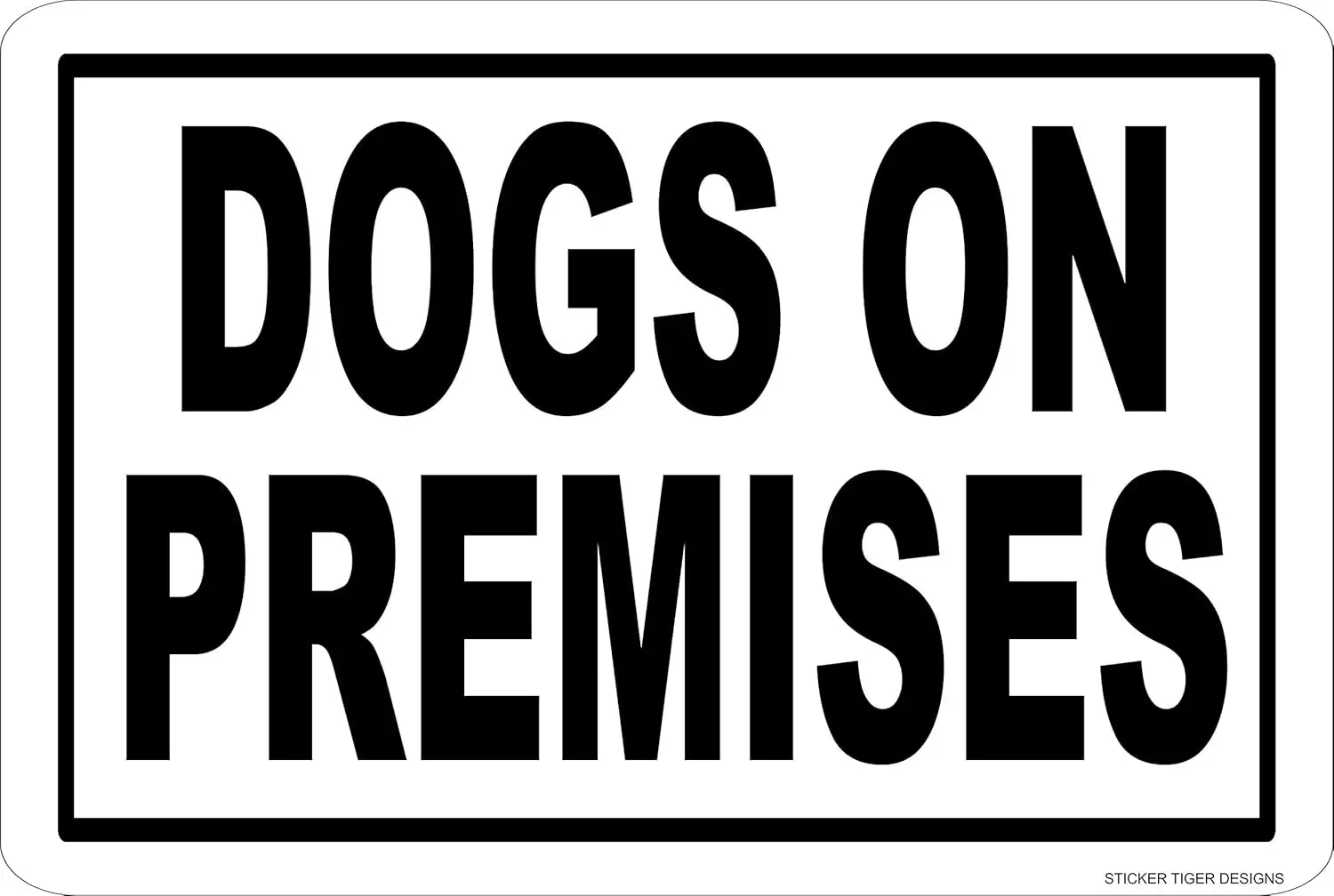 DOG ON PREMISES BEWARE OF DOG Aluminum  Metal Novelty Sign-aluminum sign