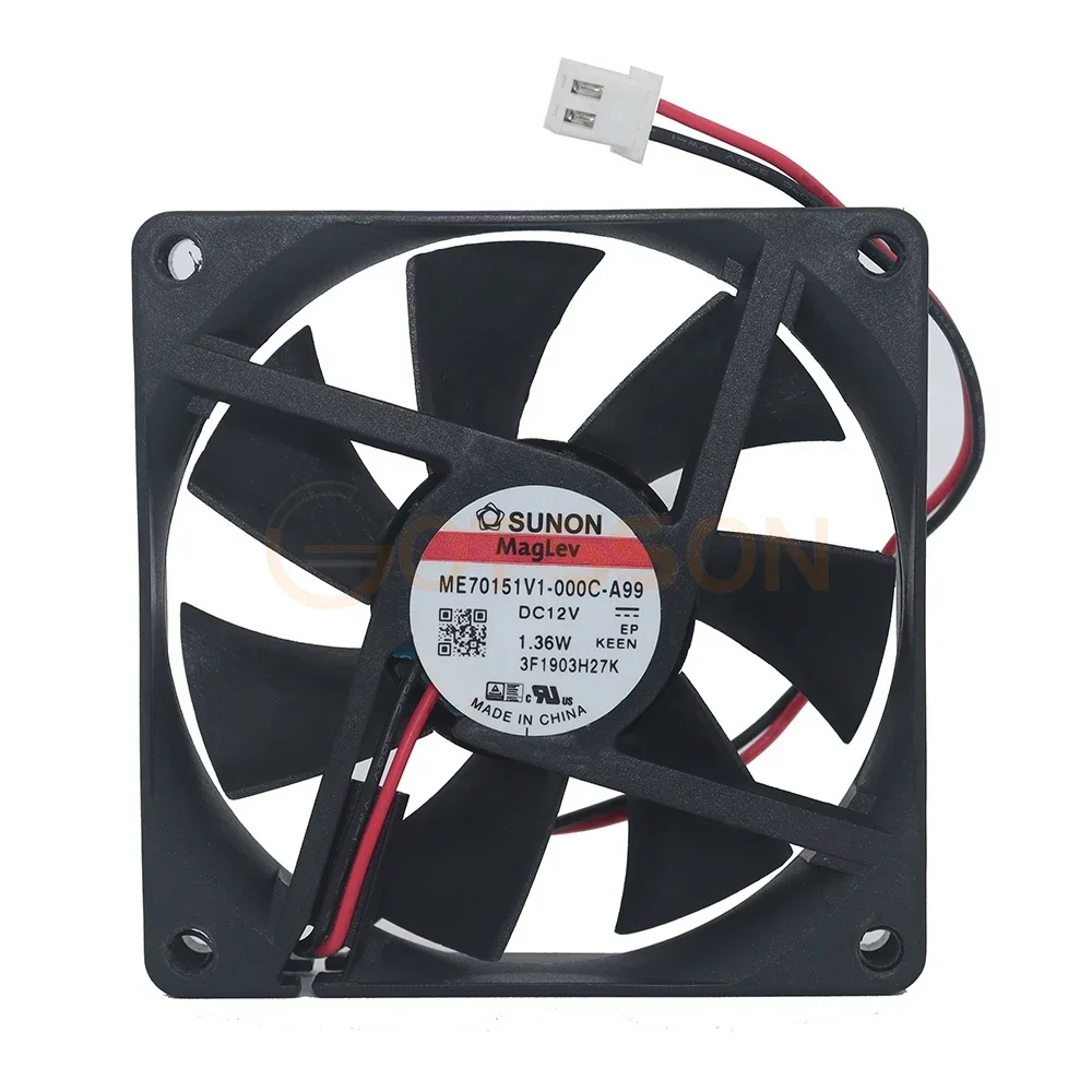 

+NEW for sunon ME70151V1-000C-A99 7015 7CM COOLER 70*70*15MM DC12V 1.36w cooling fan
