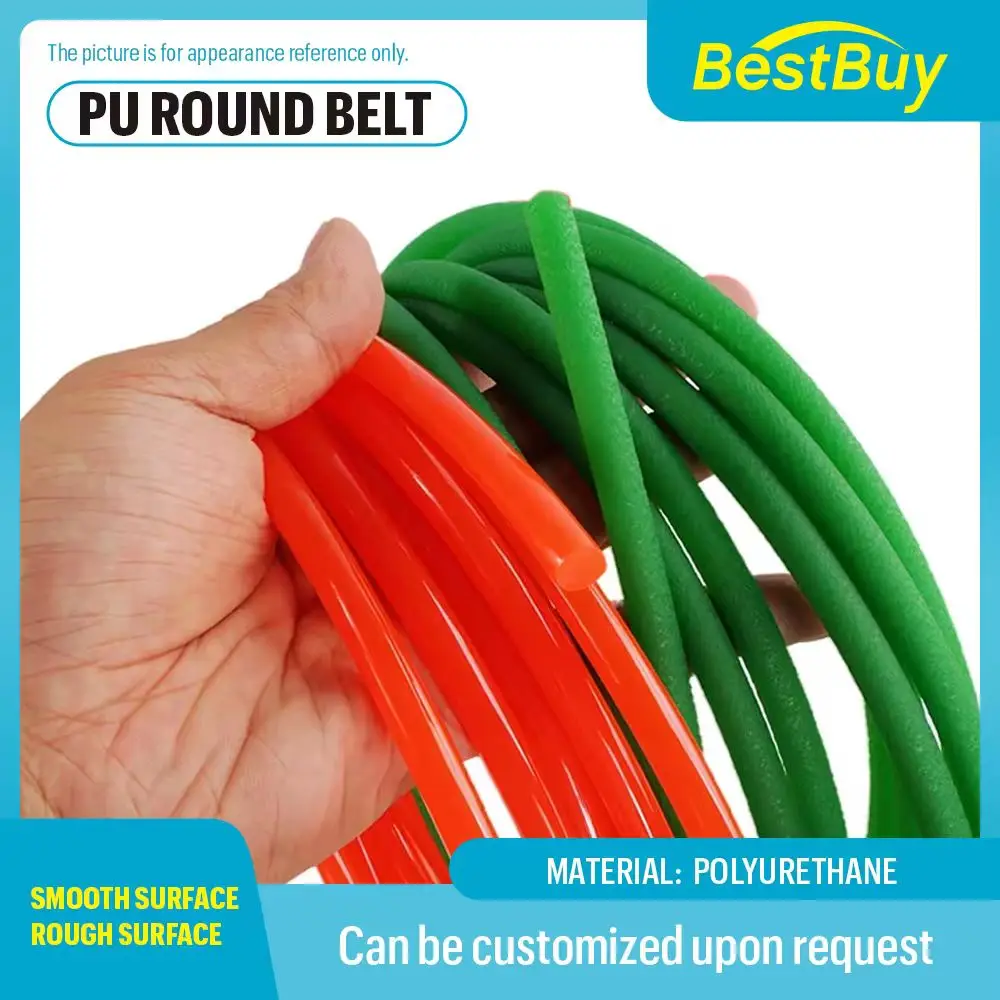 

Green Polyurethane round Conveyor Belt PU Drive Meltable Cord Diameter Options 2mm to 20mm for Industrial Use