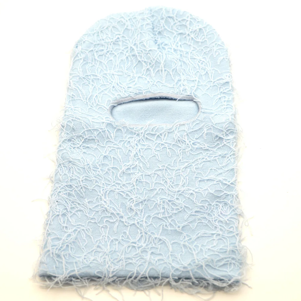 Neue flauschige Sturmhaube, volle Gesichtsabdeckung, Skimaske, gestrickte Mützen, Distressed Winter, winddicht, warm, Fahrrad-Hals-Tarnkappe – Detail 26