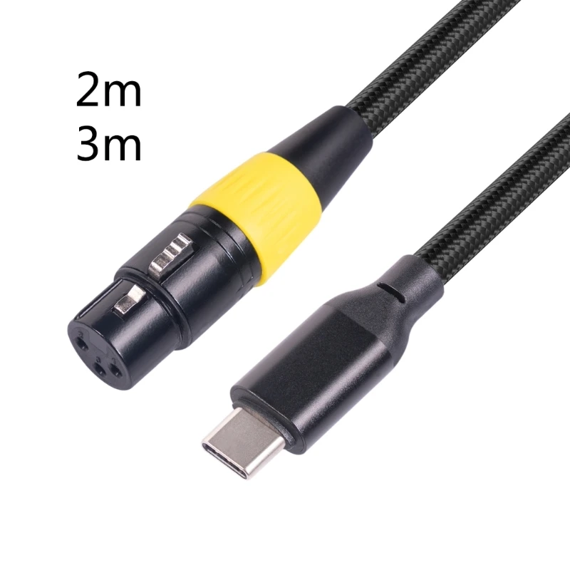 E41W Type-C Male To 3-core Microphone Stereo Cable Type-C Converter