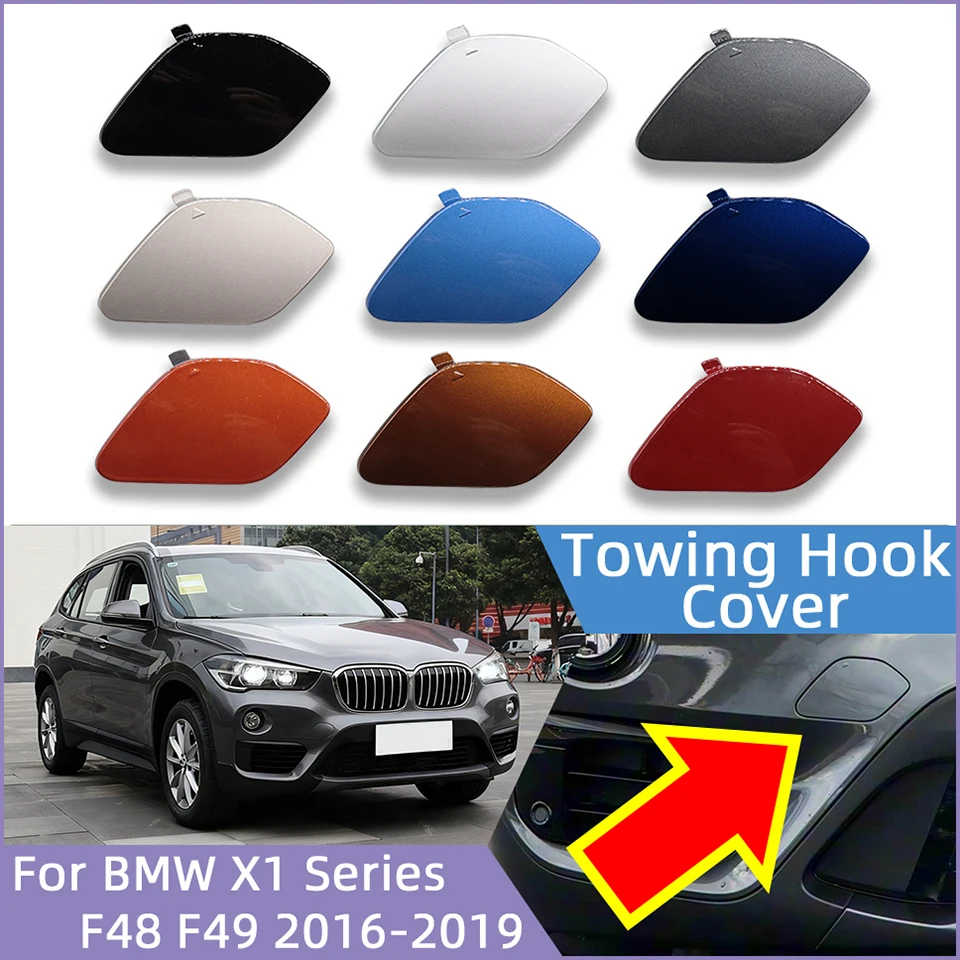 For BMW X1 F48 F49 2015 2016 2017 2018 2019 Car Front Bumper Towing Hook Cover Lid Painted Garnish Hauling Cap Housing Shell