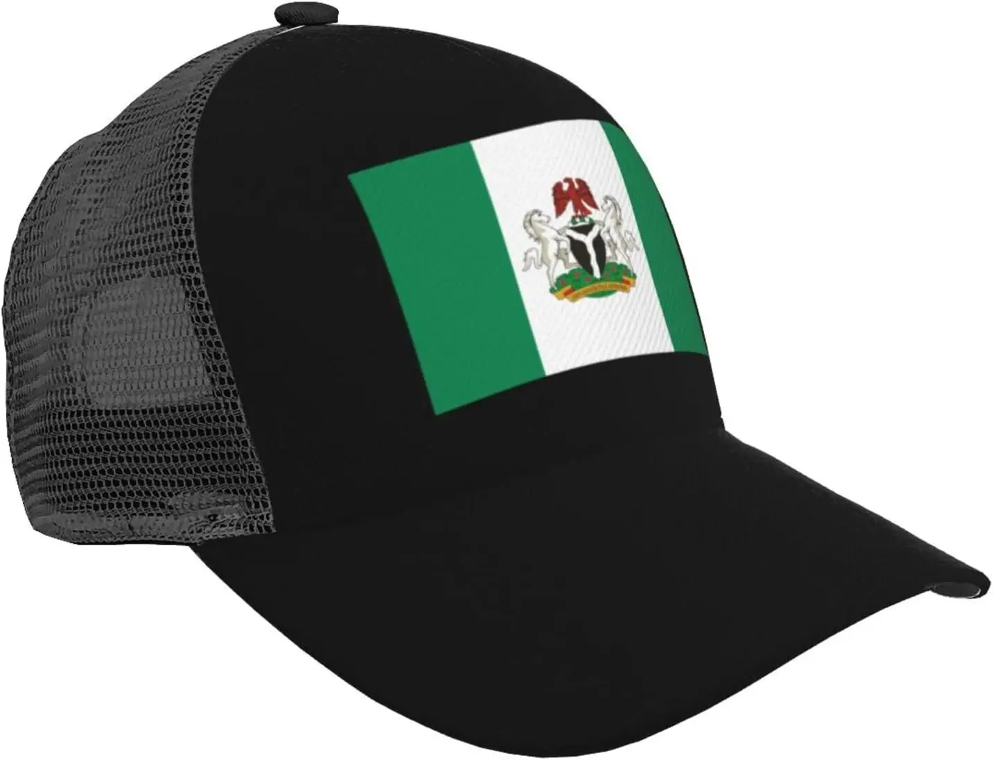 Flag of Nigeria Baseball Caps Unisex Adjustable Outdoor Breathable Mesh Baseball Hat