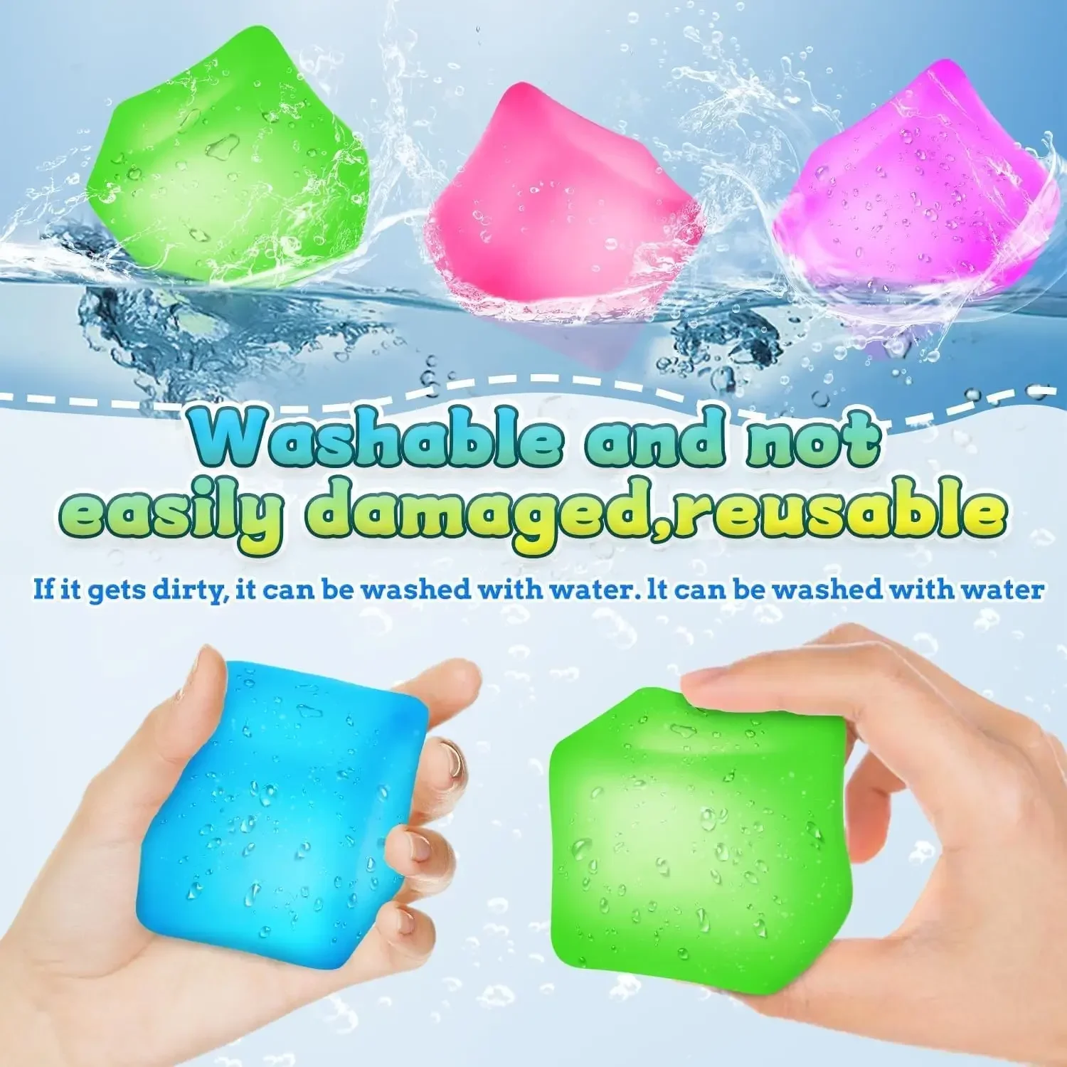 1/4/8/16PCS Hoge Dichtheid Gel Ijsblokje Vierkante Decompressie Vent Speelgoed Squishy Stress bal Squeeze Speelgoed Stress Zintuiglijke Speelgoed