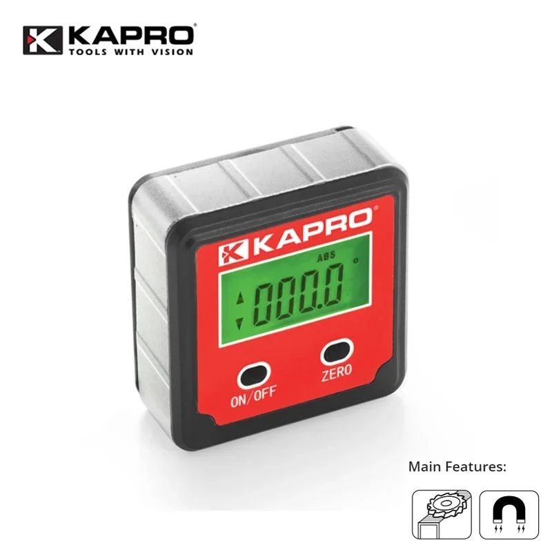 

Kapro Mini Digital High Precision Goniometer Electronic Level Box Magnetic Protractor Inclinometer IP54 Angle Finder Meter Gauge