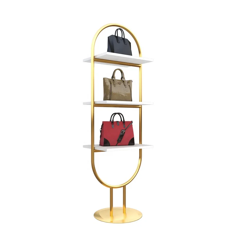 

custom.Yiree verified quality factory custom retail shop steel metal shelves wall handbag displays stand holder