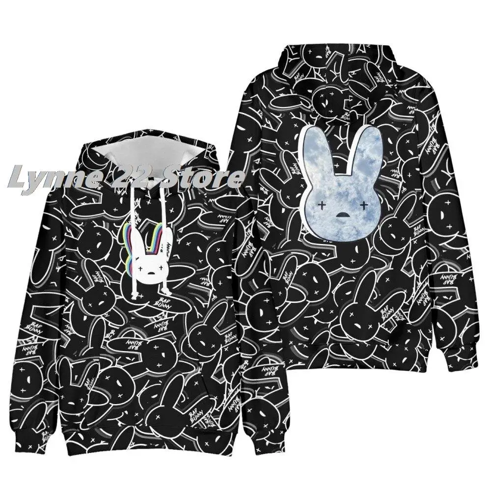 

2022 Hot Sale New ArrivalsBad Bunny Men/women Hoodies Streetwear Hip Hop Oversized Bad Bunny fans Hoodie Casual Activewear