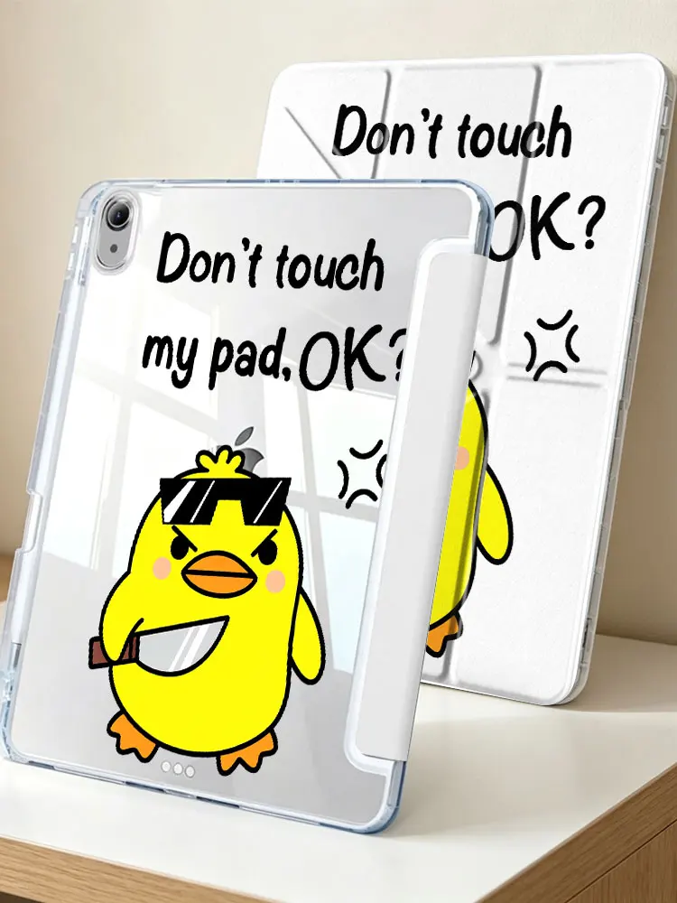 Etui na tablet z uchwytem na rysik do iPad 10. generacji 9. Air 8 M2 M3 3 11. Mini 7 6 5 Pro 13 2025 2026 12. z motywem uroczej kaczki — zdjęcie produktu 7