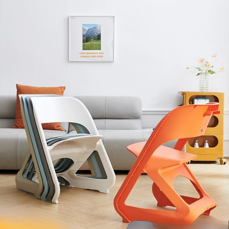 Nordic Plastic Creative Dining Chair Modern Minimalist Kitchen Chair Backrest Stool Tea Shop