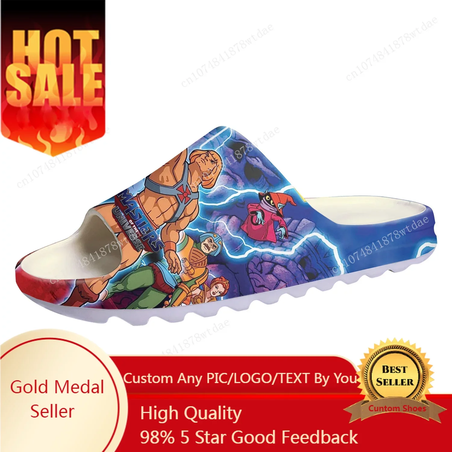 

He-Man Masters Of The Universe Soft Sole Sllipers Mens Womens Teenager Home Clogs Step In Water Shoes On Shit Customize Sandals