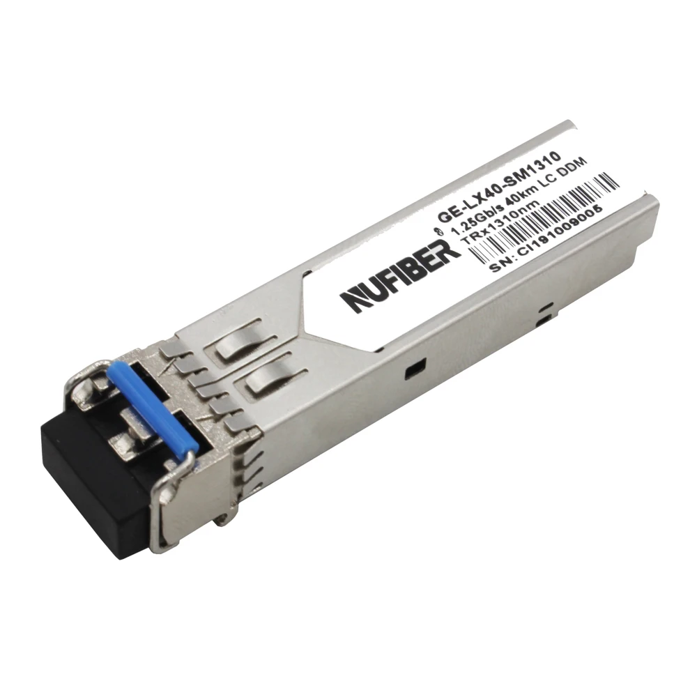 1.25G SFP جهاز الإرسال والاستقبال المزدوج الألياف وضع واحد LC موصل 1310nm 40 كجم مع DDM الألياف البصرية SFP جهاز الإرسال والاستقبال