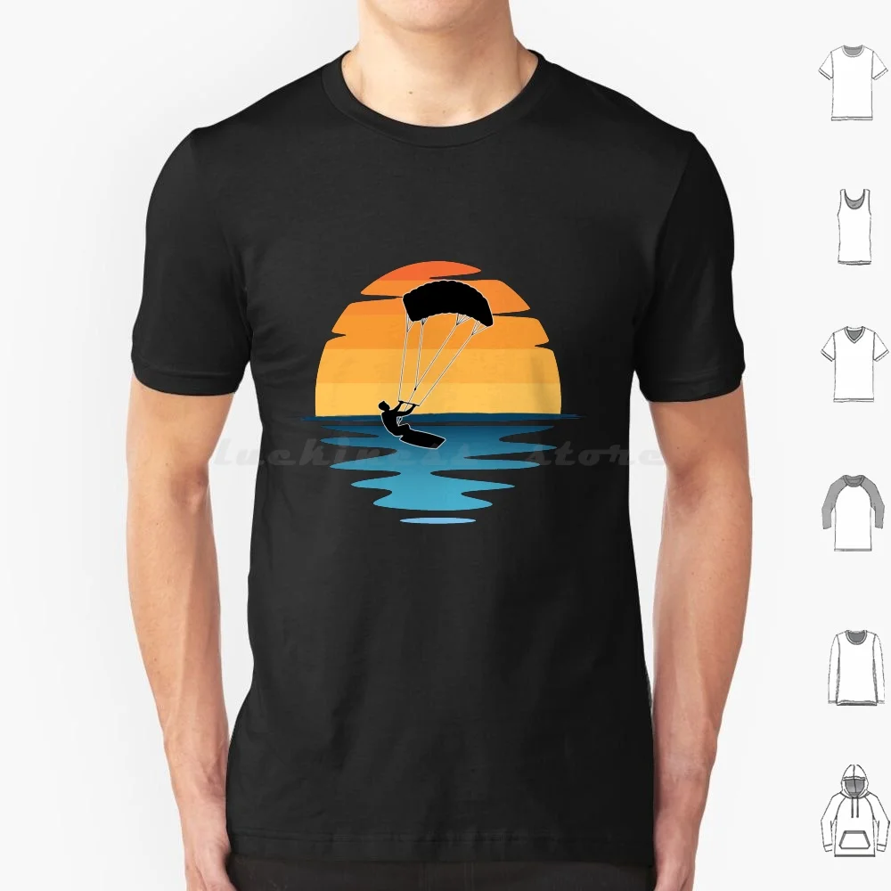 Kitesurfing Sunset T Shirt Cotton Men Women Diy Print Kitesurf Kitesurfing Kitesurfer Kiteboard Kiteboarding Kiteboarder