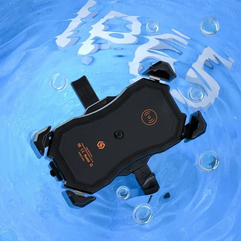 

G5GA New Motorcycle Holder Aluminum Alloy Waterproof Wireless/USB Fast Charging Navigation Mobile Holder