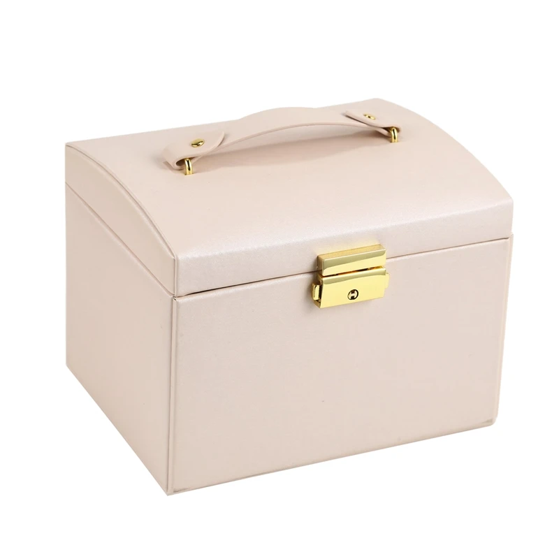 

Large Jewelry Box Organizer Girls PU Leather Drawer Jewellery Boxes Earring Ring Necklace Jewelry Storage Case Casket