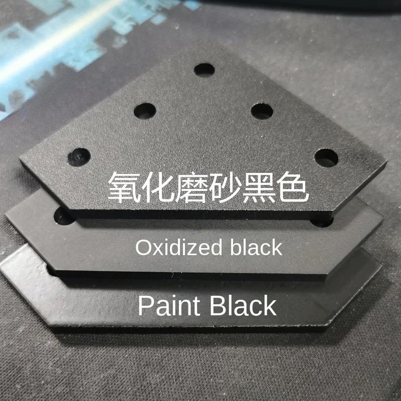 5-Hole/7-Hole 2020/3030/4040/4545 Connecting Plate T-Type L-Type Reinforcement Plate Right Angle Connection Black and White