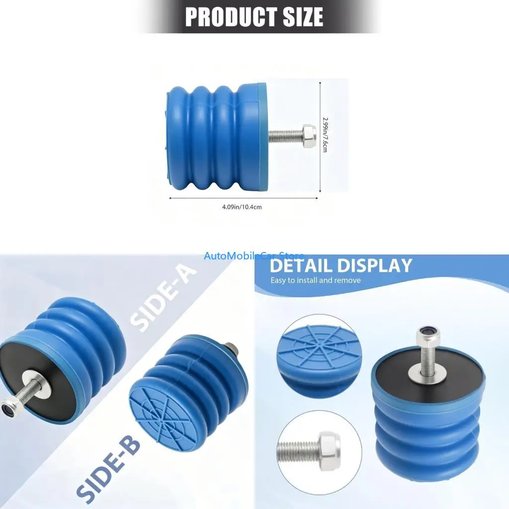 G8TE Polyurethane Front Suspension Helper Spring SSF-604-40, Pair of Support Assemblies With Threaded Bolt Hardware for Front