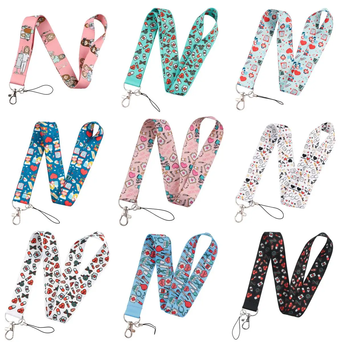 دكتور ممرضة اسهم سلامة معلقة الرقبة حزام الحبل للهاتف المحمول معرف اسم شارة حامل مفاتيح حلقة ملحقات الهاتف