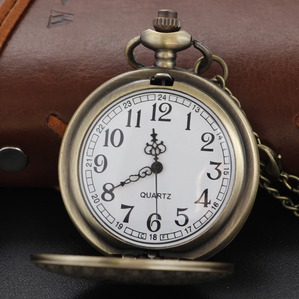 برونزية غامضة مثلث موضوع كوارتز ساعة الجيب موضة وقت صغير جوهرة قلادة ساعة الرجال والنساء هدية اكسسوارات قلادة #2