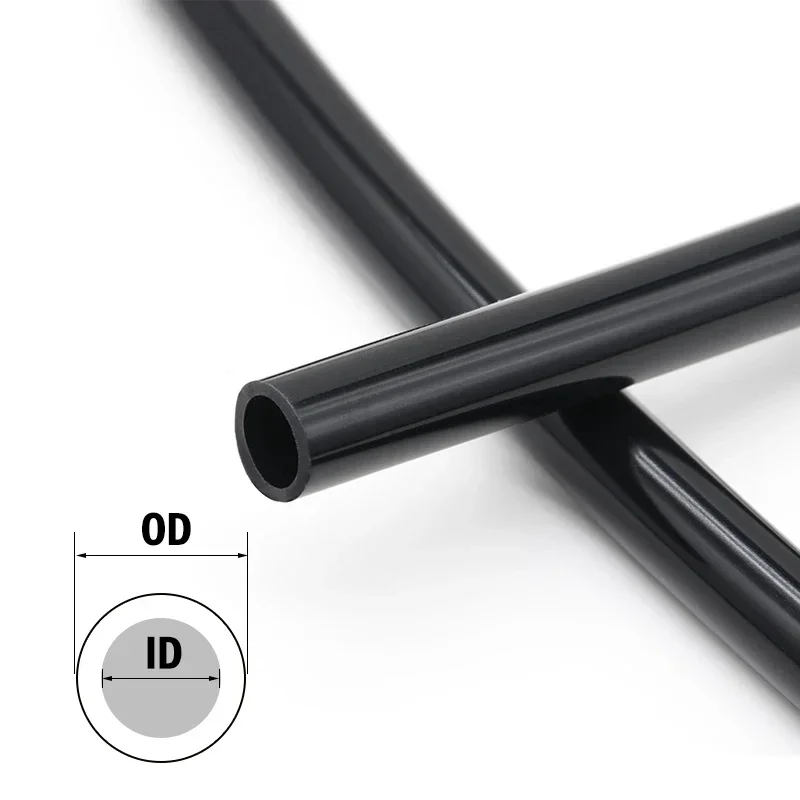 1/3/5/10m Black Silicone Tube ID 0.5 ~ 32mm Food Grade Tasteless High Temperature Resistant Flexible Silicone Tubing Water Hose