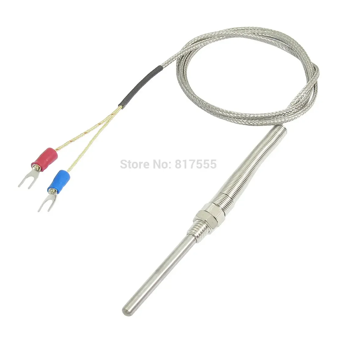 

Diameter 5mm x 50mm E Type 800C Probe Thermocouple Temperature Sensor Cable 3.3ft 1 Meters Discount 70
