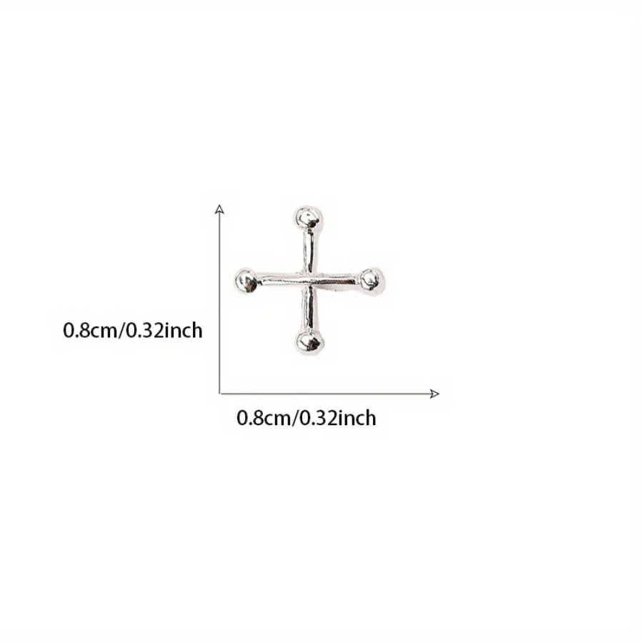 크로스 네일 쥬얼리, 빈티지 할로윈 펑크 네일 아트 액세서리, 네일 아트 장식, 10 개