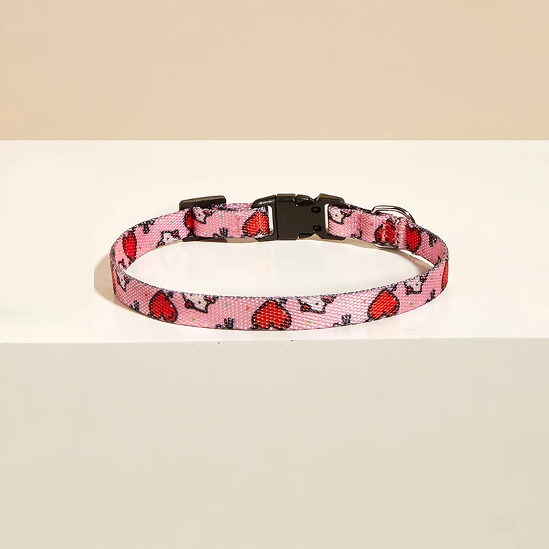 Nur süßes Katzenhalsband für Kätzchen und Welpen, Haustierhalsband mit Anhänger, Glocken, bedrucktem Muster, trendigem, verstellbarem, dekorativem Halsring – Detail 17