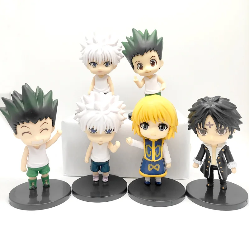 11CM Anime Hunter x Hunter Figure Killua Zoldyck Gon Freecss Action Figure Kurapika Hisoka Kulolo Lushilufelu Collection Toy