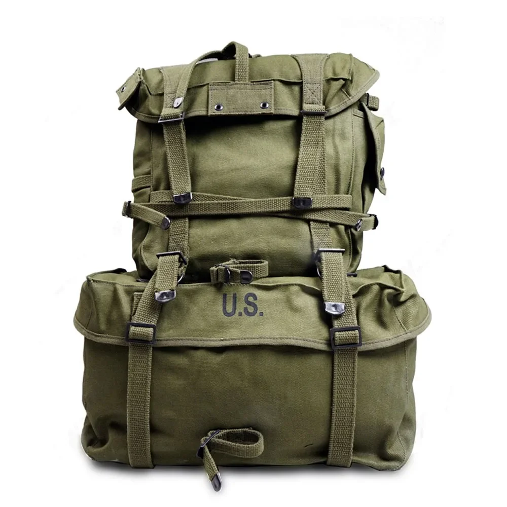 M1945 Backpack Equipment WW2 Korean War Tactical Bag Retro Military Storage Pack Army Green Tactical Equipment Upper