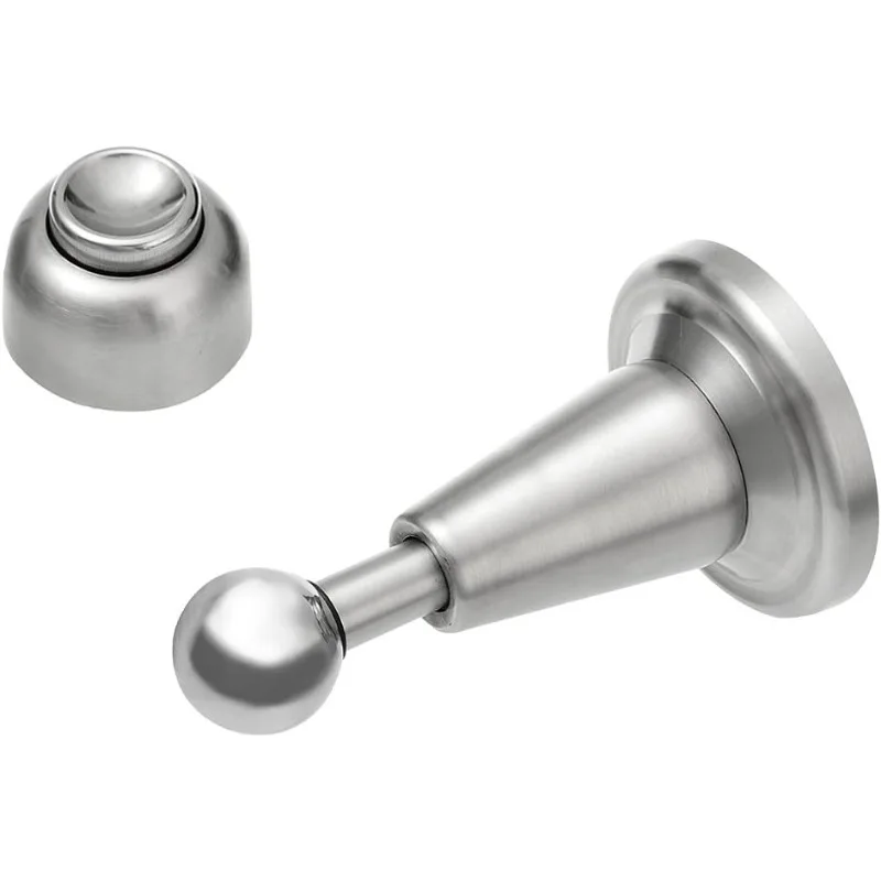 

DS-002 Stainless Steel Soft-Catch Magnetic Door Stop in Brushed Satin Nickel, Wall Mount (BSN 6 Pack)