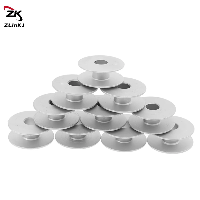 (ZYDD01) 10 قطعة ماكينة خياطة صناعية بكرة بكرة ماكينة خياطة بكرة ألومنيوم #6