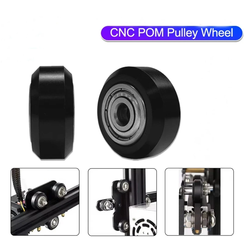 6 قطعة القطر الداخلي 5 مللي متر بوم عجلة بكرة بلاستيكية خطية تحمل والعتاد بيرلين لأجزاء طابعة نبتون 4/4Pro ثلاثية الأبعاد #1