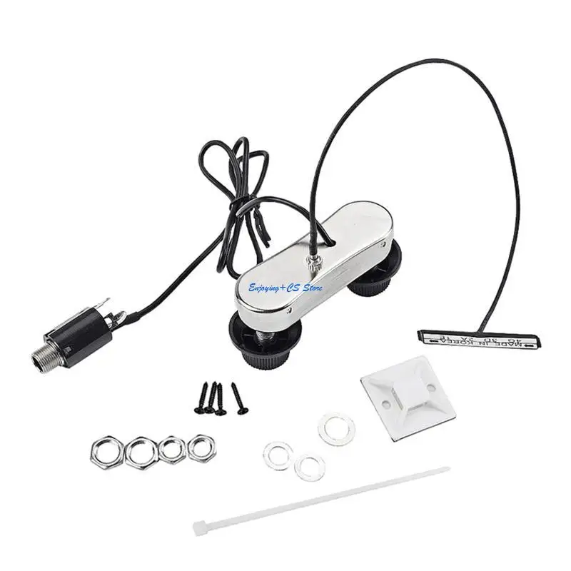 

Y51D Electric Violin Pickup Bridge Preamp Set for Violin Pickup Bar with 2.5mm Plug