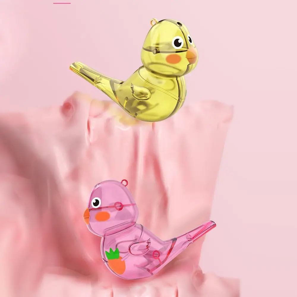 Criativo multicolorido dos desenhos animados pássaro apito de plástico adicionar água warble apito diferentes chamadas de pássaros aprendizagem instrumento musical presente