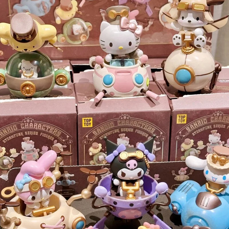 

Sanrio Characters Blind Box Steampunk Series Anime Figure Hello Kitty Kuromi Melody Toy Dolls Guess Box Collection Girls Gift