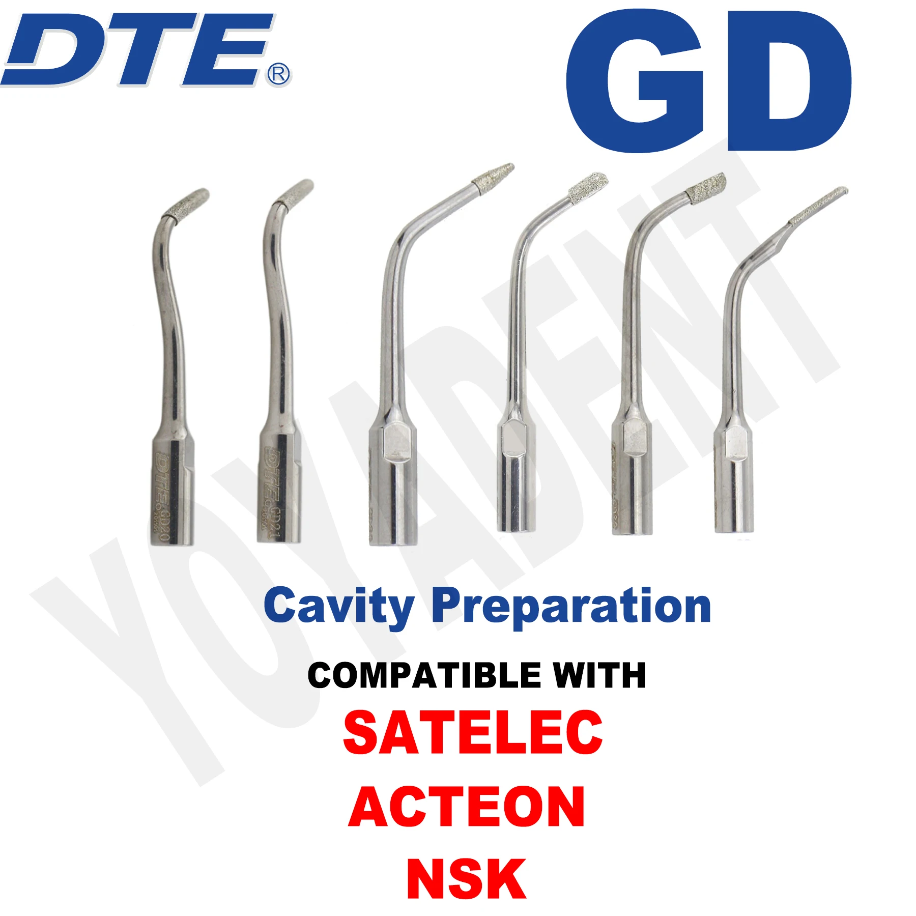 

Woodpecker DTE Dental Ultrasonic Scaler Tips Scaling Tips For Cavity Preparation Fit SATELEC ACTEON NSK