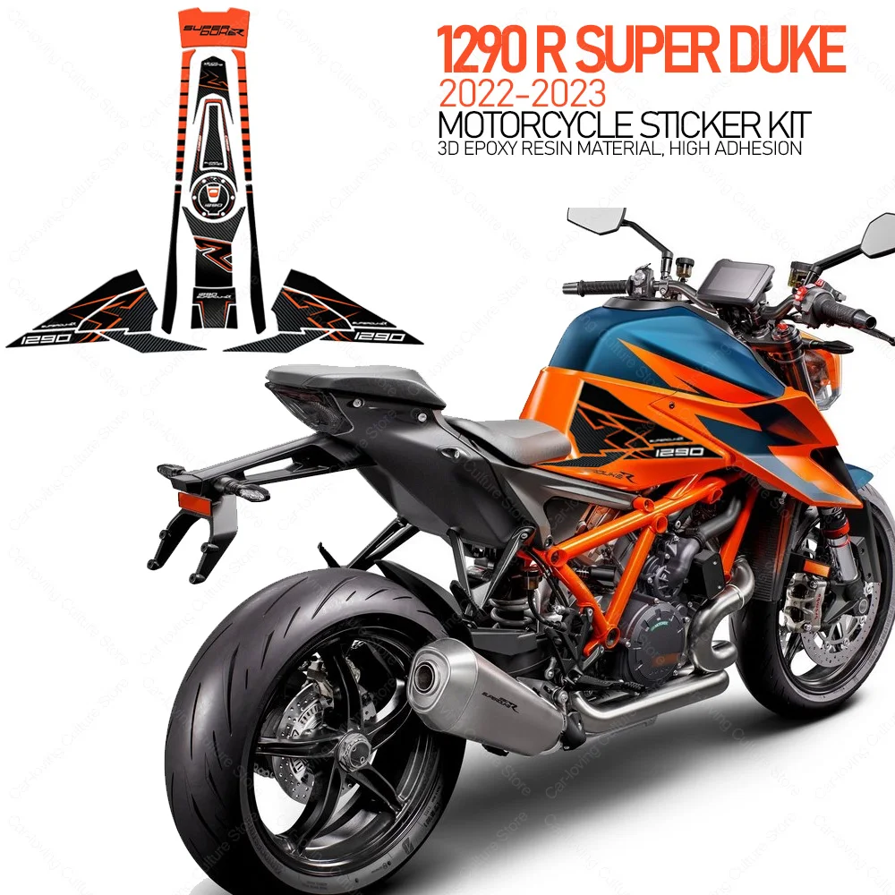 Motorcycle Waterproof Protection Sticker Tank Pad Stickers Kit 3D Epoxy Resin Protective Sticker For 1290 R Super Duke 2022-2023