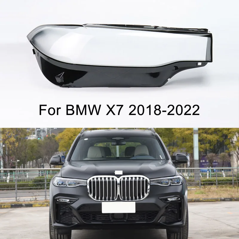 

For BMW X7 G07 X7M 2019 2020 2021 2022 Car Front Headlight Cover Headlamp Lampshade Lampcover Head Light Lamp Caps Lens Shell