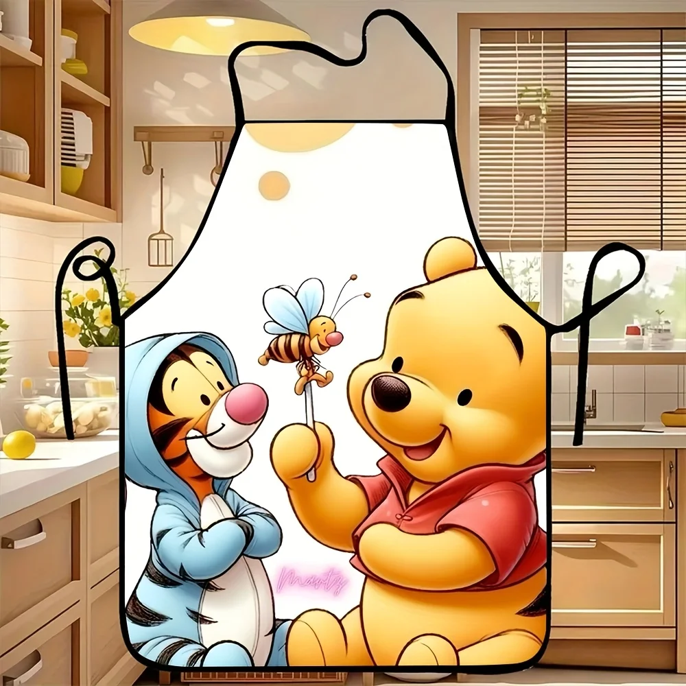 

1 Winnie the Pooh Movie Cartoon Pattern Apron, Perfect for Crafts, Baking, Painting, Kitchen and Household Cleaning, Kitchen Supplies