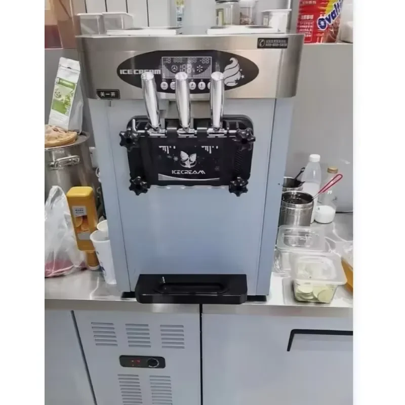 2026for Automatic 3 Flavor Stainless Steel Structure Ice Cream Machine Maker Commercial Soft Serve Ice Cream Machine