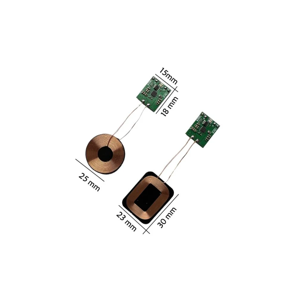 Taidacent 3.7V 4.2V akumulator litowo-jonowy bezprzewodowy Bank mocy ładowania Mini bezprzewodowy odbiornik ładowania 5W bezprzewodowa ładowarka Qi