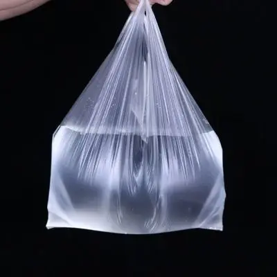 White transparent plastic bag large small vest supermarket shopping bag food packaging vest термопакет для хранения storage