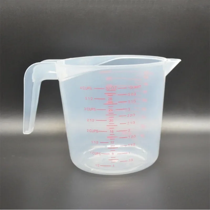 Large Capacity Kitchen Measuring Spoon Baking Graduated Cup Clear Scale Show Transparent Mug Pour Spout Measuring Device Cup