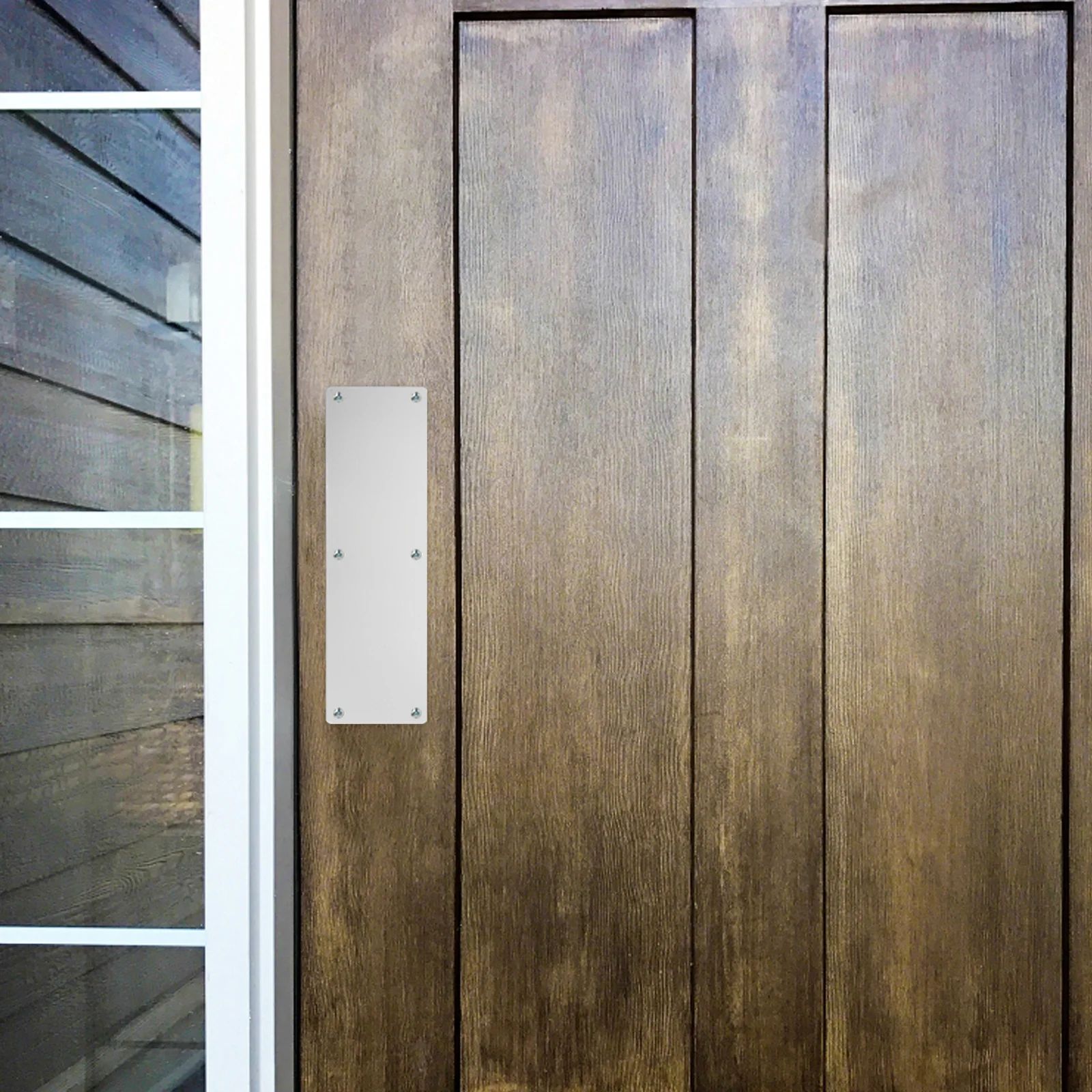 Door Push Stainless Steel For Interior Doors Easy Installation Modern Metal Finger Plate Hardware Accessory Kick Plate For