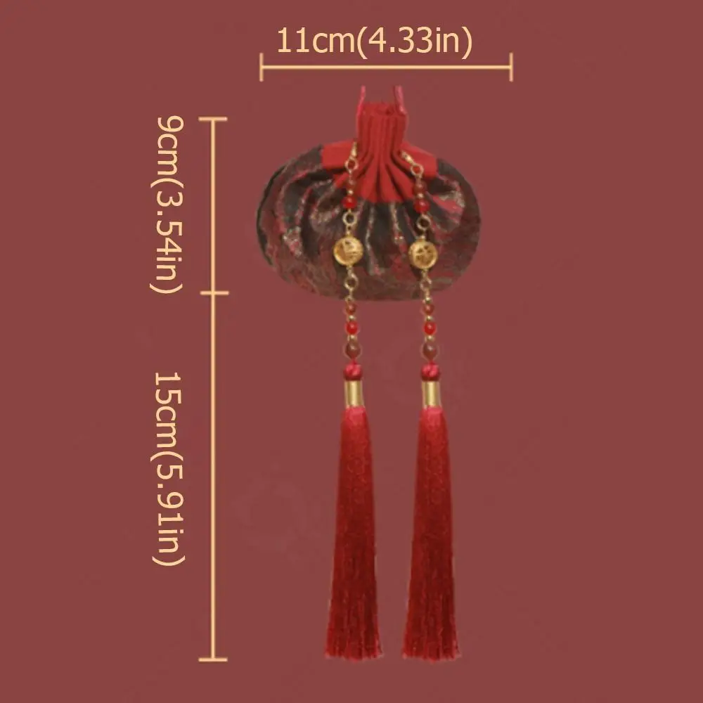 فارغة النمط الصيني القماش الكيس مجوهرات حقيبة التطريز شرابة تخزين الكيس المحمولة القديمة حقيبة معلقة حقيبة العطور