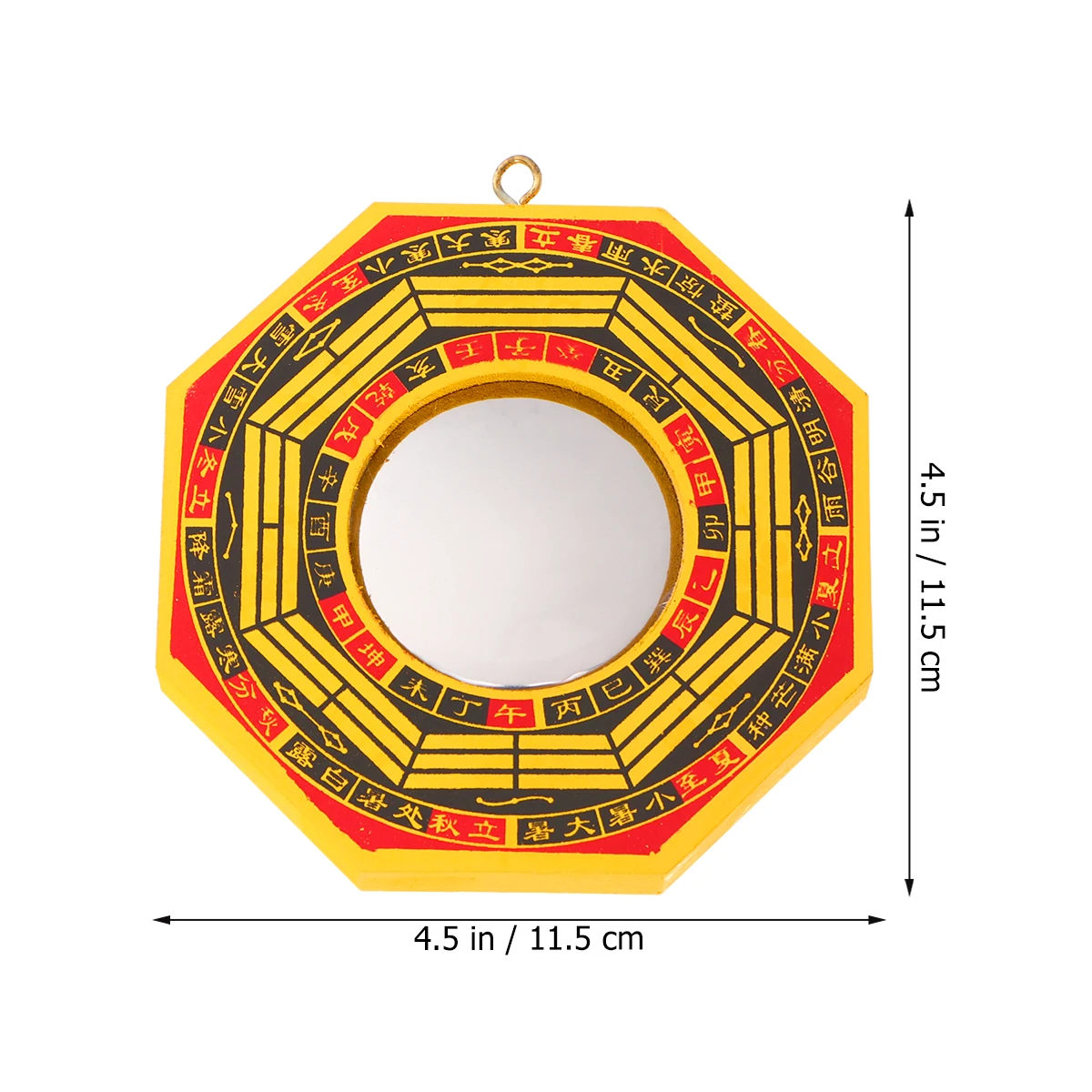 

2pcs Home Decoration Mirror Bagua Chinese Octagon Convex Wooden Pendant Protection Energy Luck Decorative Mirror For Fengshui