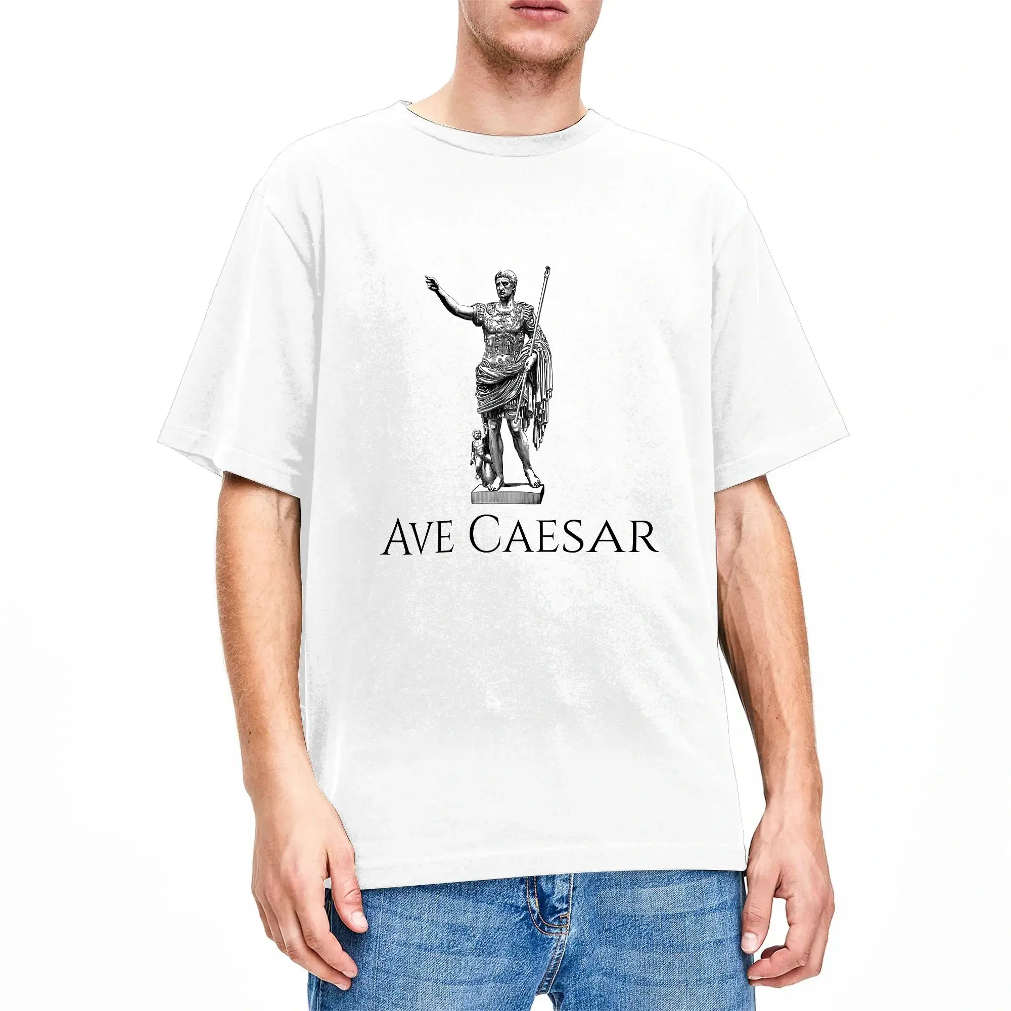 Men Ave Caesar Augustus Of Prima Porta T Shirt Pure Cotton Clothes Creative Short Sleeve Crew Neck Tees Birthday Present T-Shirt