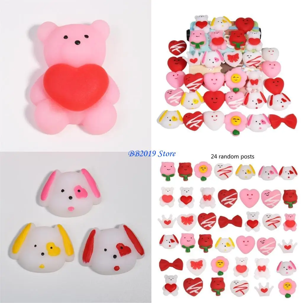 

Q0KB 24PCS РУКА СКИЗАЯ ИОГИ MOCHI для декакрементного подарка на день рождения мягкий TPR Стресс -Стресс Вечеринка