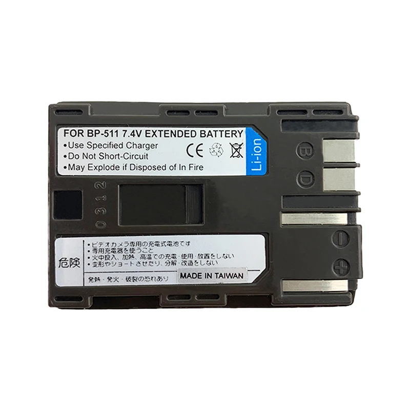 

Original BP-511 for Canon EOS 40D 300D 5D 20D 30D 50D 10D G6 L10 Digital Cameras Battery 7.4V Li-Ion Battery