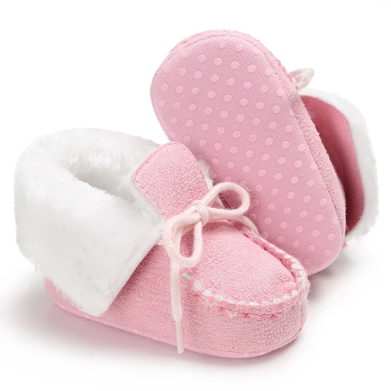 0-1 Jahre alte Jungen Mädchens chuhe mit Samt Lern schritt Baumwoll schuh vielseitige Baby warme Schuhe Winter lässig lernen Schritt Schuhe